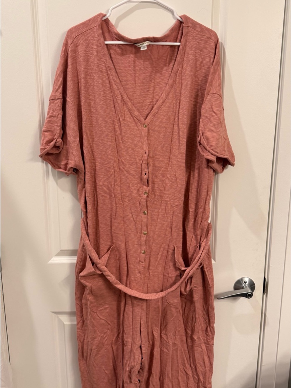American Eagle Outfitters Button-Front Jumpsuit